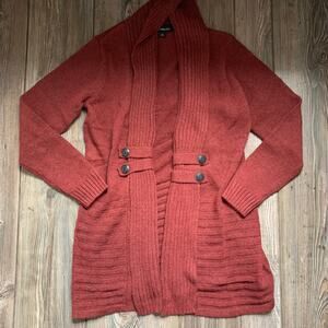 NWOT Fortune + Ivy Raiden Tab Metallic Button Detail Open Front Cardigan Medium